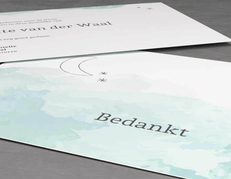 Aquarelle Dankbetuiging