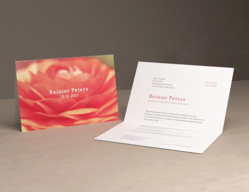 Bloom Rouwkaart